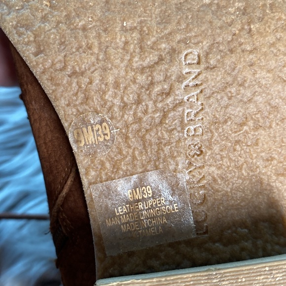 Lucky Brand Women’s Tamela Lace Up Ankle Fashion Boot Booties Toffee Womens 9 - Picture 8 of 10